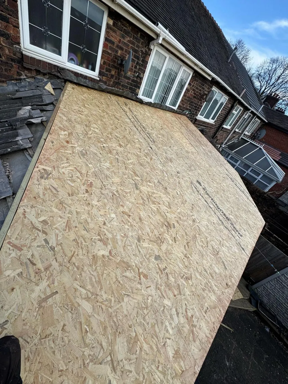 Roof work in progress