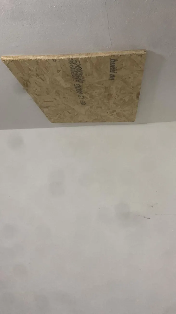 Interior ceiling before repair
